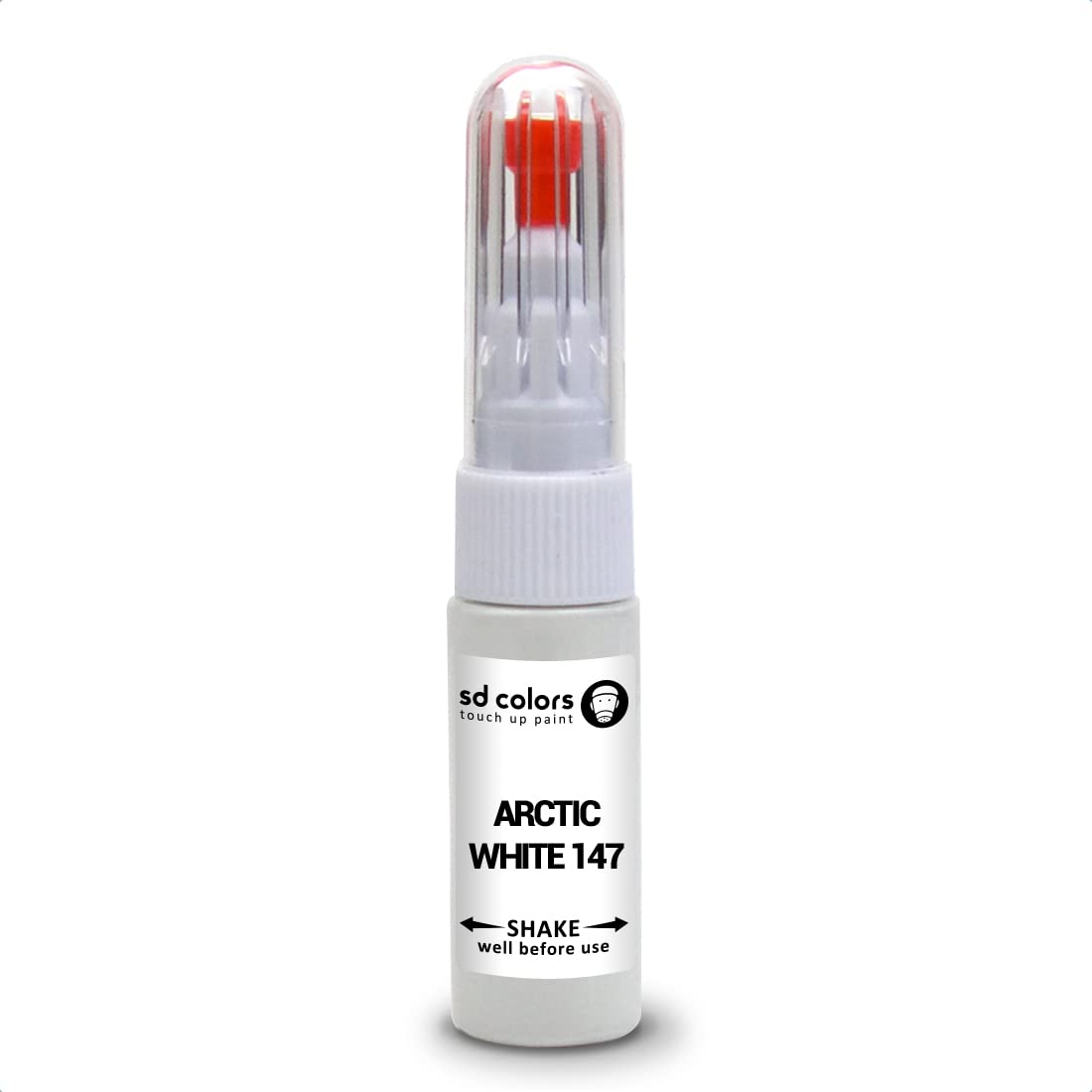 SD COLORS Arctic White 147 Reparaturset für Mercedes Lackstifte, 20 ML, Farbcode 147 Arctic White von SD COLORS