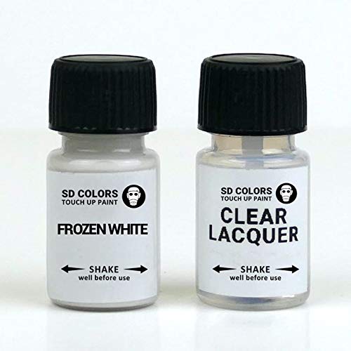 SD COLORS Ausbesserungslack, 15 ML, Gefrorenes Weiß/Frozen White (Farbe + Lack) von SD COLORS