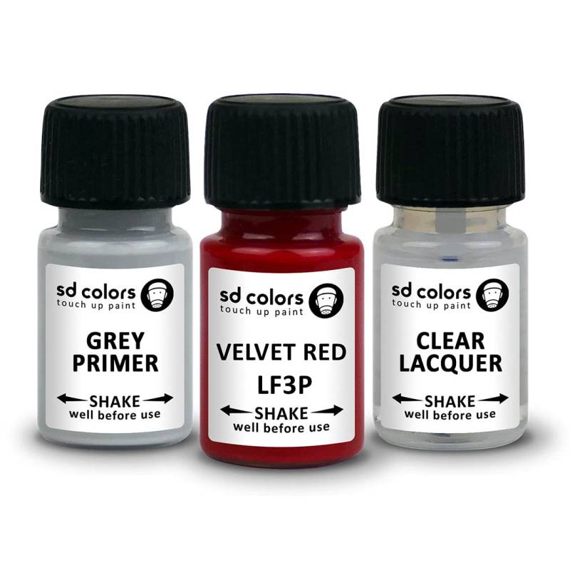 SD COLORS Ausbesserungslack, 15 ML, Samt-Rot, LF3P von SD COLORS