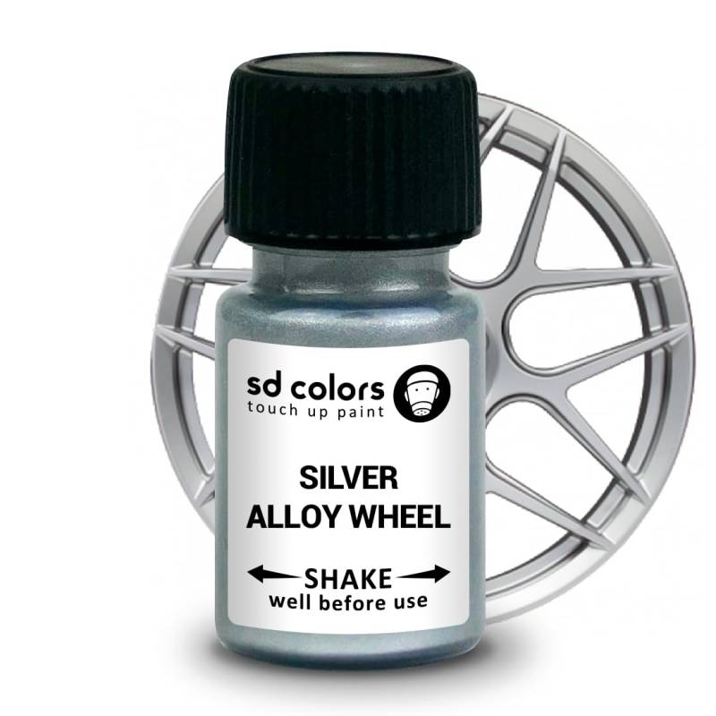 SD COLORS Ausbesserungslack, Lackstift, Silber, 15 ml, für die Reparatur von für Silberscheiben von SD COLORS