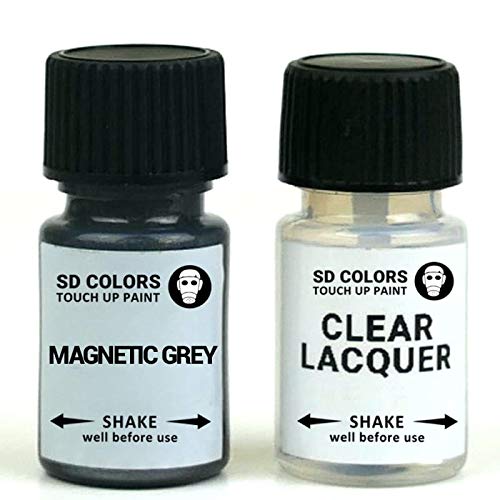 SD COLORS Ausbesserungslack, magnetisch, Grau, 15 ML (Farbe + Lack) von SD COLORS