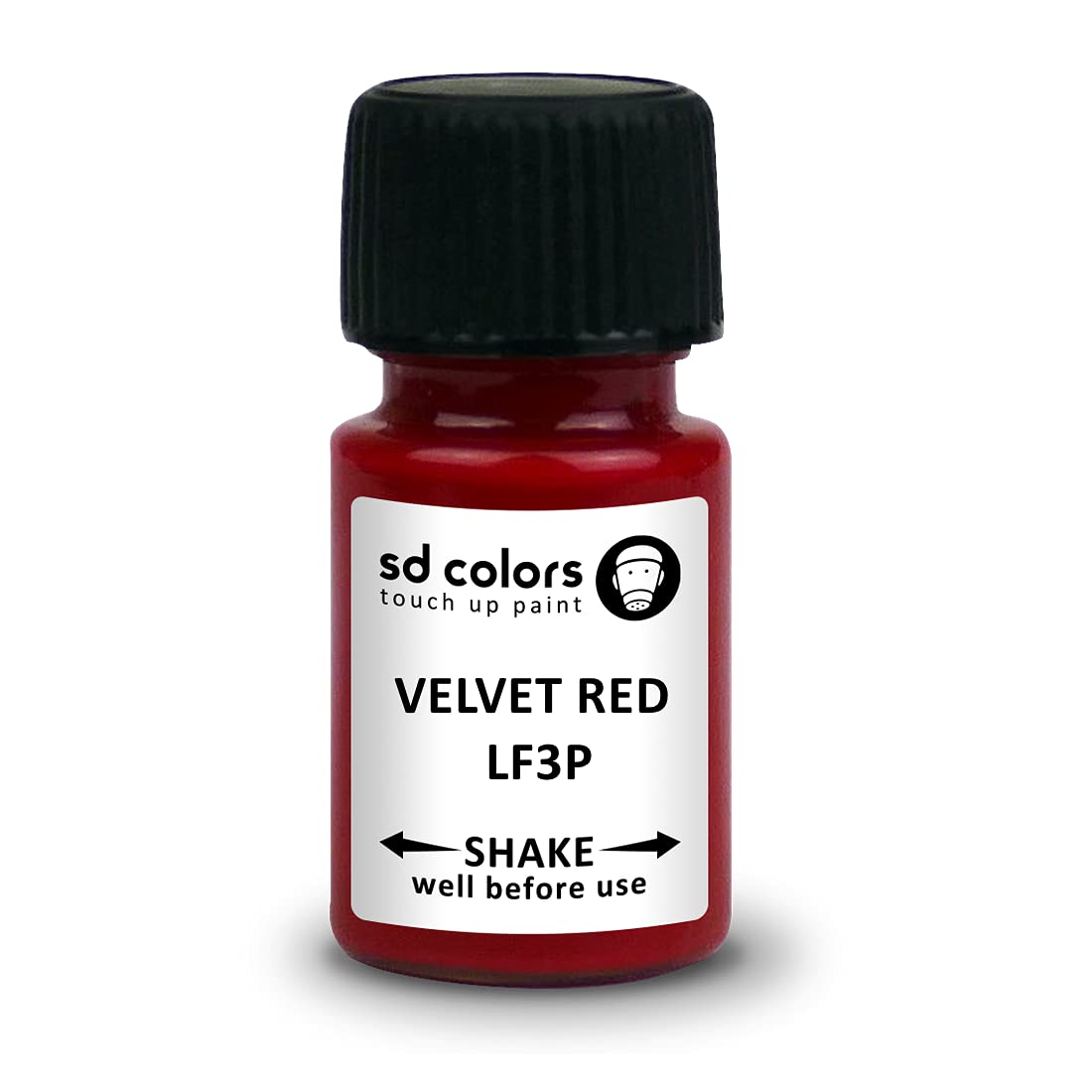 SD COLORS Ausbesserungslack, samtrot, LF3P, 15 ML, Reparatur-Pinsel, Farbcode LF3P, Samt-Rot von SD COLORS