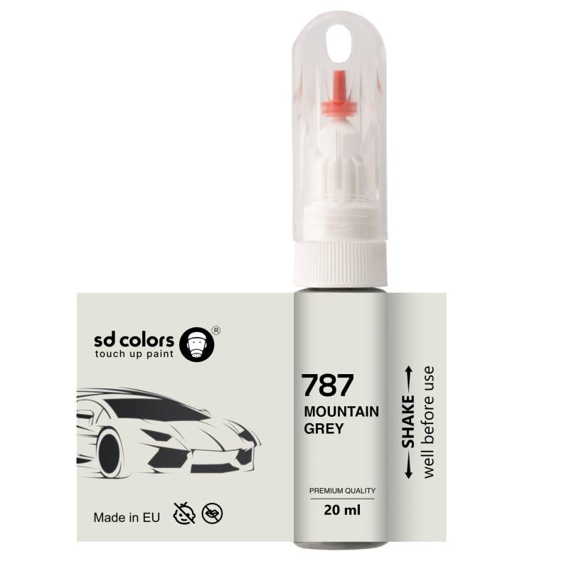 SD COLORS Berggrau 787 Ausbesserungsstift, 20 ML, für die Reparatur von Kratzern und Absplitterungen von SD COLORS