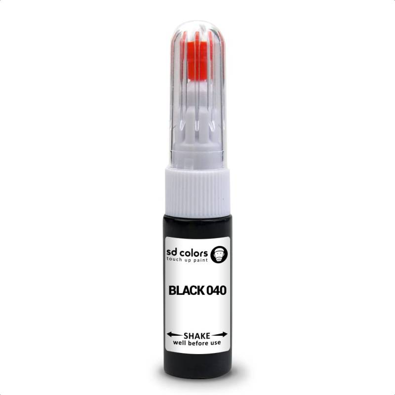 SD COLORS Black 040 Ausbesserungslackstift für Mercedes, 20 ML, Farbcode 040, Schwarz von SD COLORS