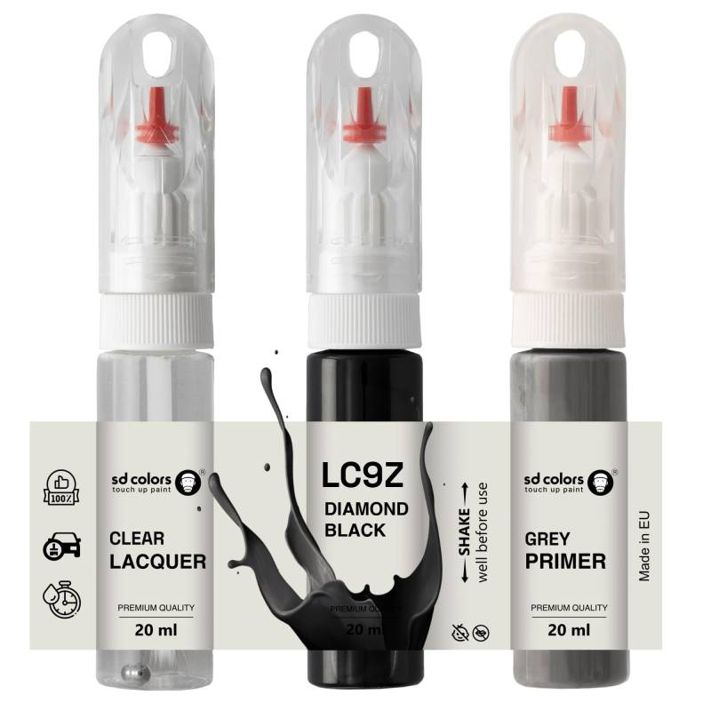 SD COLORS Black Magic LC9Z C9Z Z4 Ausbesserungslack mit Pinsel, 20 ML von SD COLORS