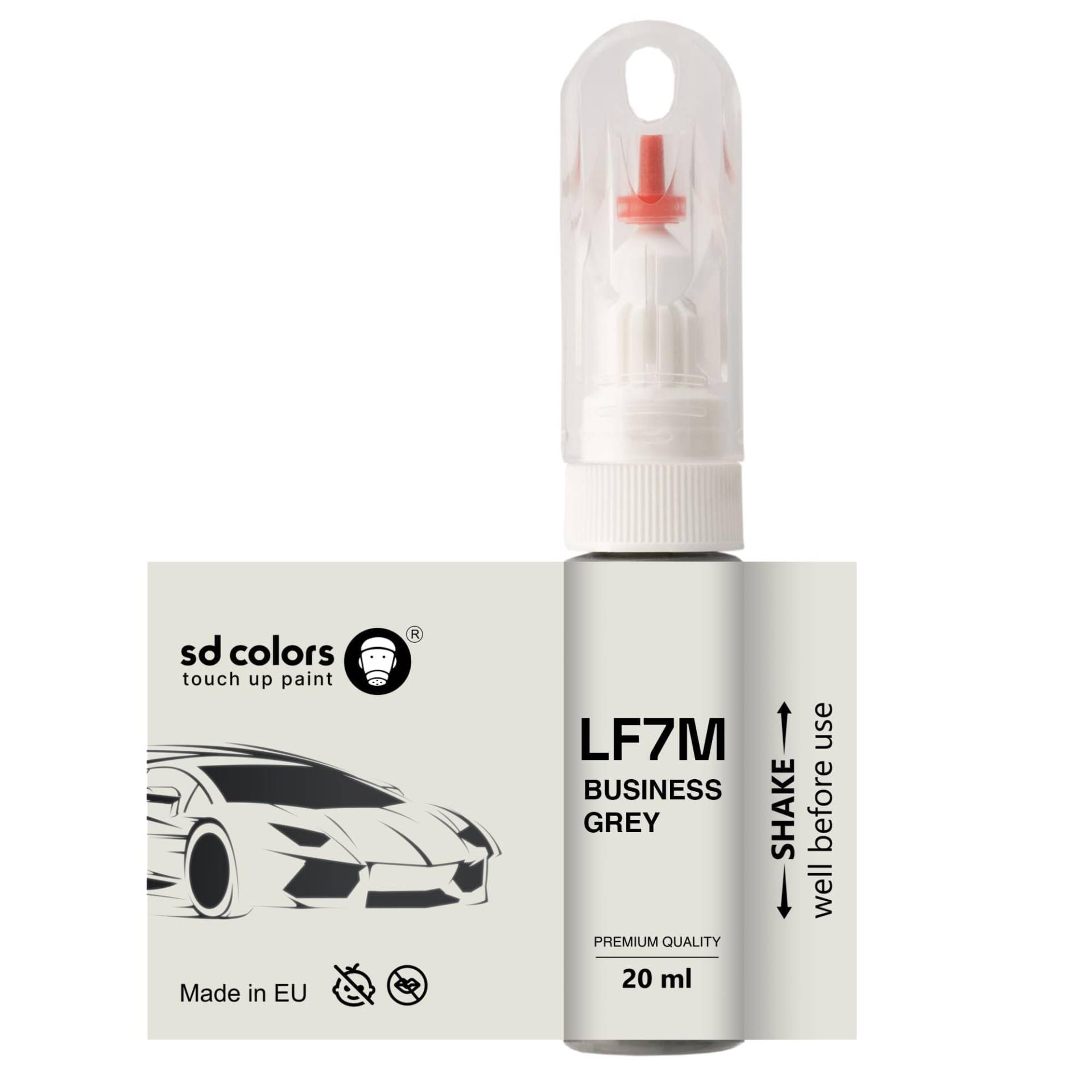 SD COLORS Business Grey LF7M Ausbesserungslack, 20 ML, praktischer Pinsel zur Reparatur von Kratzern von SD COLORS