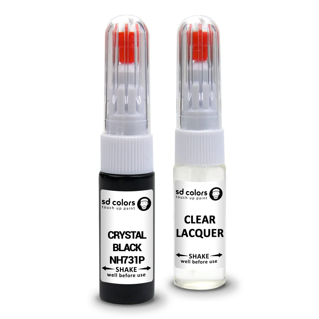 SD COLORS Crystal Black NH731P Reparaturset, kompatibel mit Honda NH731P, 20 ML, Farbcode NH731P, Kristallschwarz (Farbe + Lack) von SD COLORS