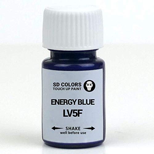 SD COLORS ENERGY BLUE LV5F Ausbesserungslack, 8 ml, Reparatur-Pinsel, Farbcode LV5F ENERGY BLUE (LUST LAIN) von SD COLORS