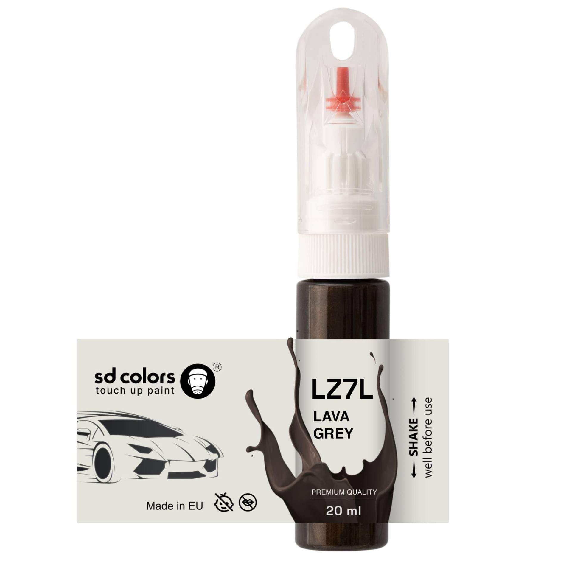 SD COLORS Lavagrau LZ7L Ausbesserungsfarbe, 20 ML, praktischer Pinsel zum Reparieren von Kratzern (nur lackiert) von SD COLORS