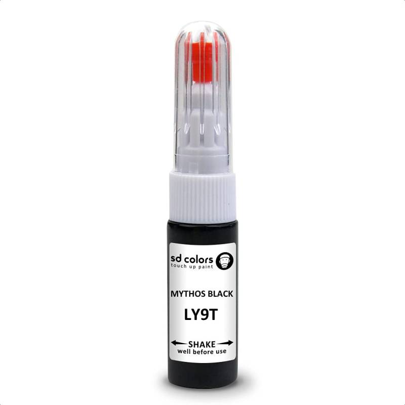 SD COLORS MYTHOS BLACK LY9T Ausbesserungslackstift Reparaturset, 20 ML, für Kratzer und Chips, Pinsel von SD COLORS