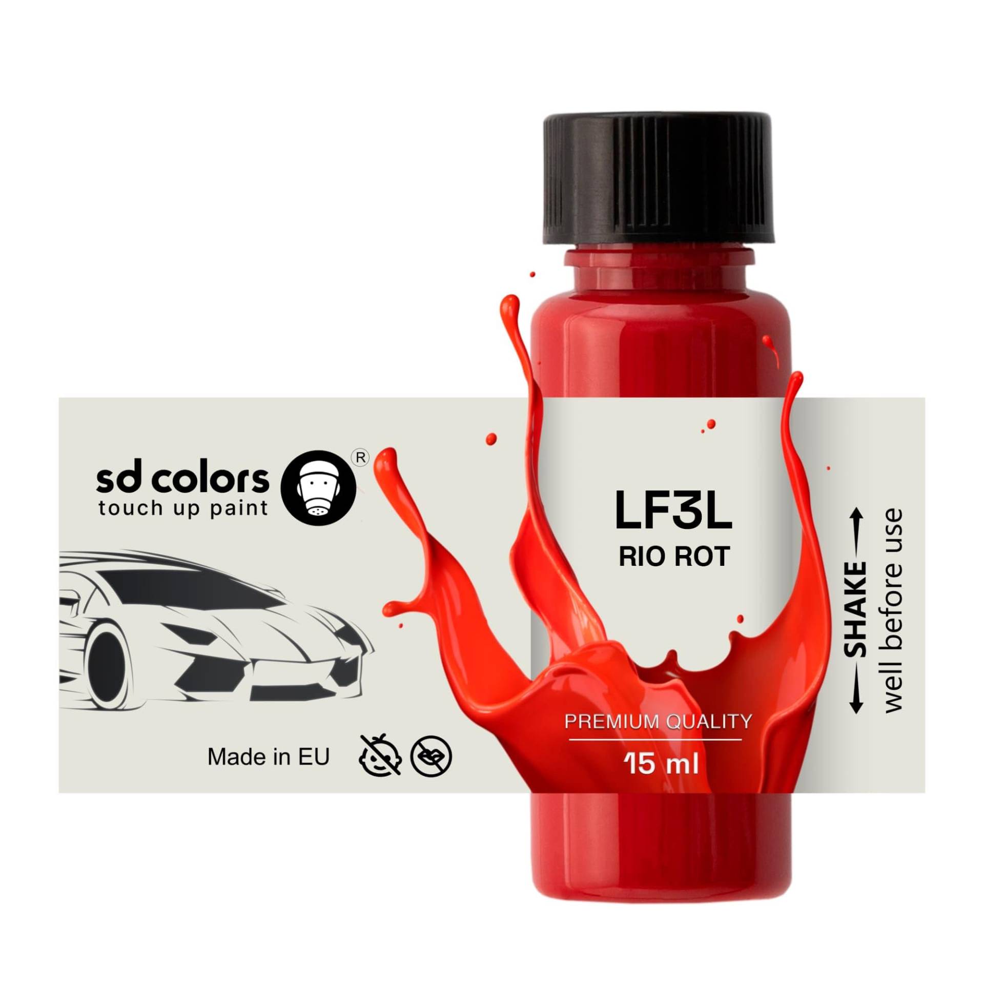 SD COLORS Neue lackstift Rio ROT LF3L 6X Reparatur KRATZEN 15 ml (Farbe) von SD COLORS