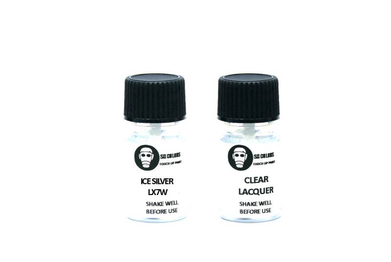 SD COLORS Neue lackstifte EISSILBER LX7W Reparatur KRATZEN 15 ml (Farbe+KLARLACK) von SD COLORS