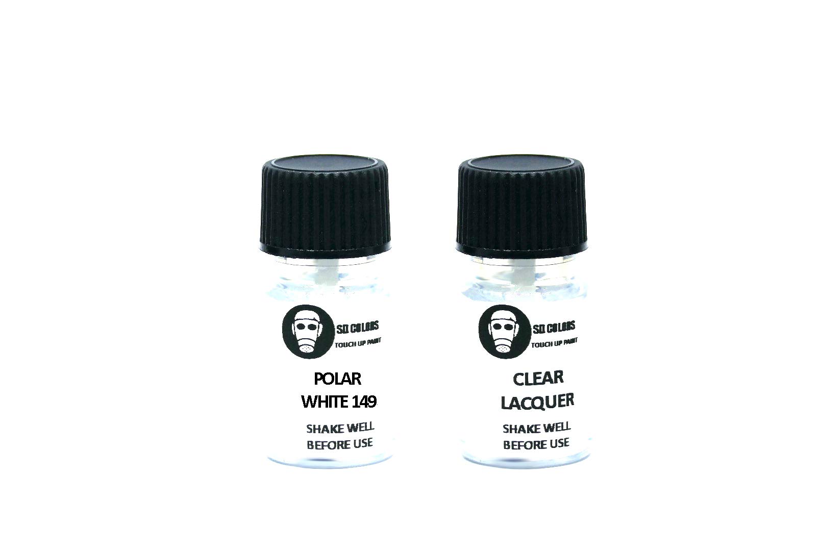 SD COLORS Neue lackstifte Polarweiß 149/9149 Reparatur KRATZEN 15 ml (Farbe+KLARLACK) von SD COLORS