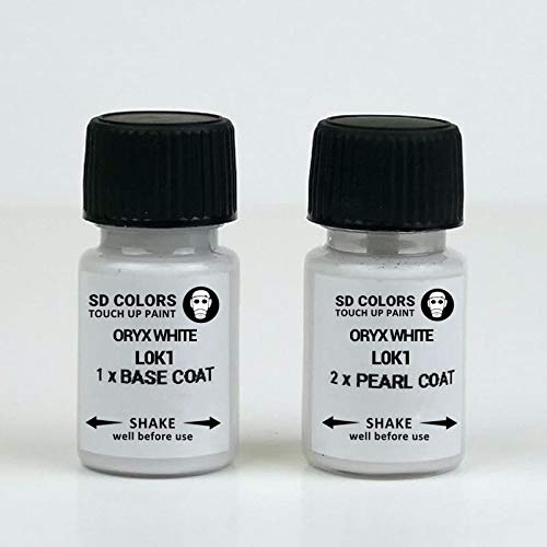 SD COLORS ORYX WHITE L0K1 Lackstift-Reparatur-Set, 15 ML, mit Pinsel, Farbcode L0K1 ORYX WHITE (Farbe) von SD COLORS