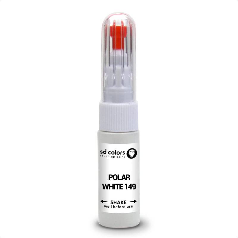 SD COLORS Polar White 149 Reparatur-Set für Mercedes Reparaturstift, 20 ML, für Kratzer, Chips, Farbcode 149, Polarweiß von SD COLORS