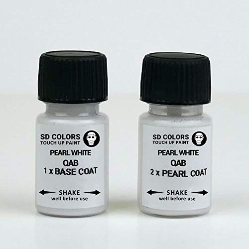 SD COLORS QAB Reparatur-Set, 15 ML, mit Pinsel, Farbcode QAB Perlweiß von SD COLORS