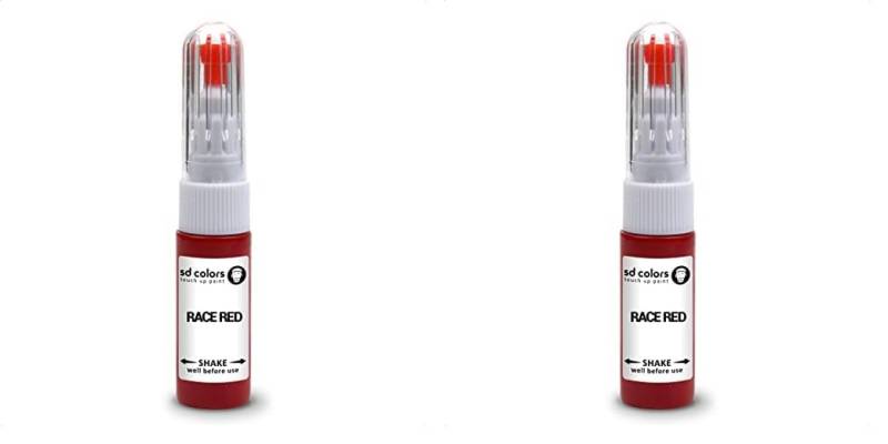 SD COLORS Race Red Kompatibel mit Ford Lackstift-Reparatur-Set, 20 ML, zum Reparieren von Kratzern und Pinseln (nur lackieren) (Packung mit 2) von SD COLORS