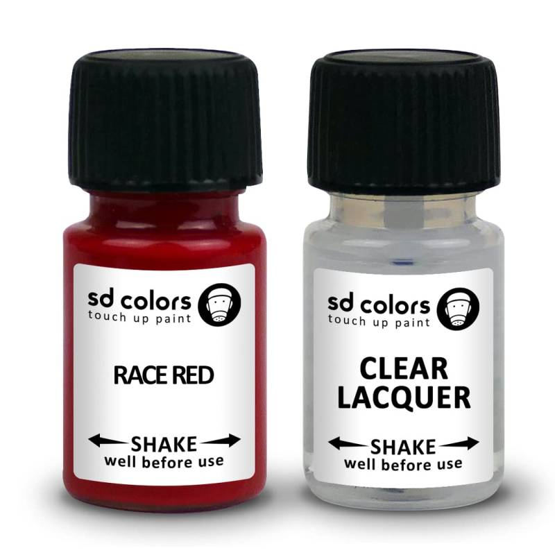 SD COLORS Race Red Lackreparaturlack mit Pinsel, 15 ML Race rot (Farbe + Lack) von SD COLORS