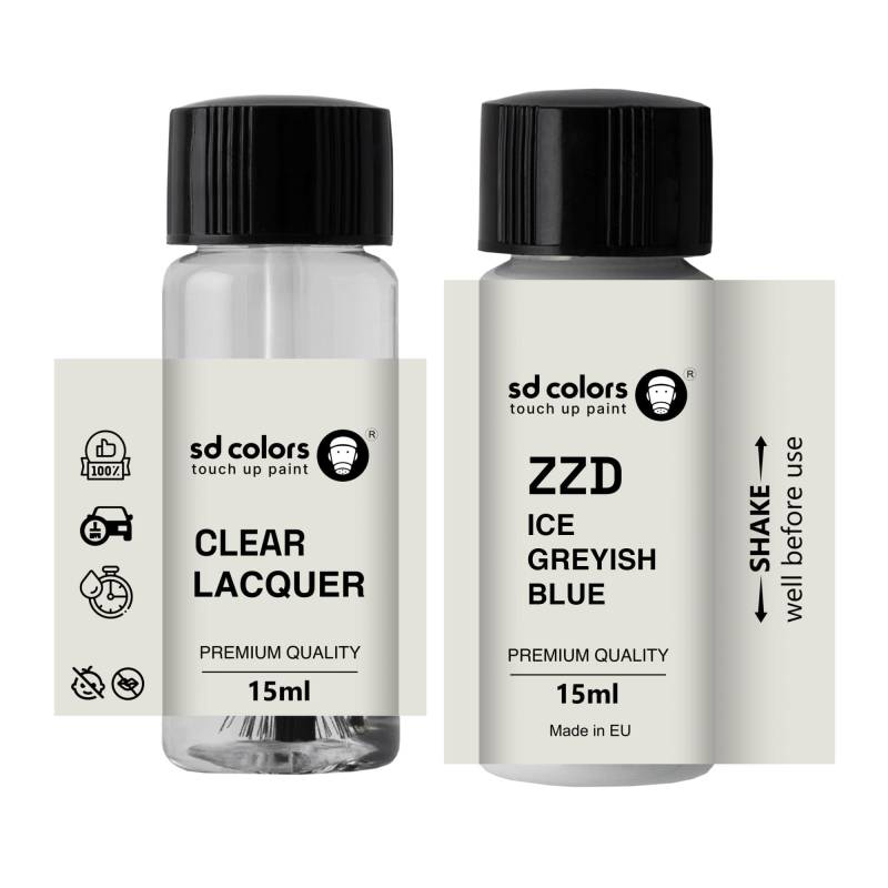 SD COLORS ZZD Lackreparaturfarbe, Eisgrau-Blau, 15 ML von SD COLORS