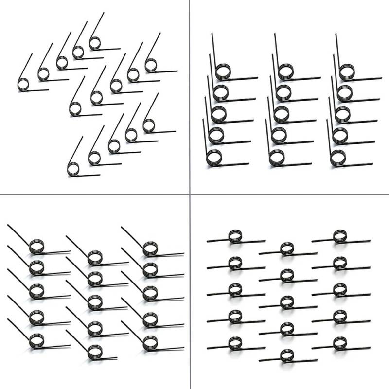 Springs,Metal Springs 60pcs WD 1.2mm 304 Stainless Steel Mini V-shaped Torsion Spring Clamp Metal Springs Set Assorted Metal Springs von SDAZHX