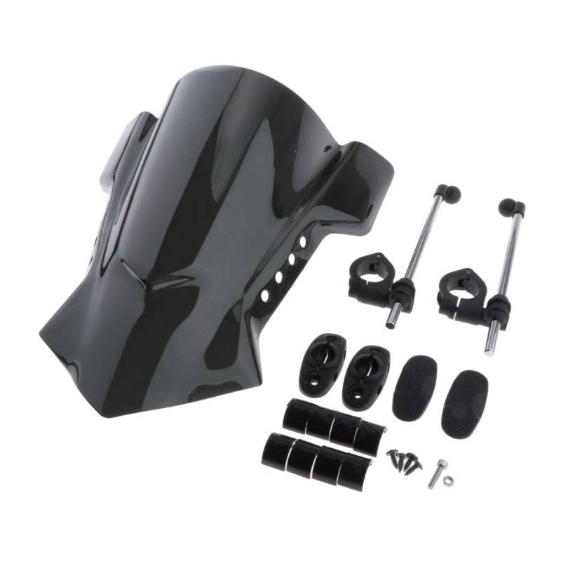 SDENSHI Universal Windschutzscheibe Windschild Spoiler für ATV Quad Dirt Bike, Schwarz von SDENSHI