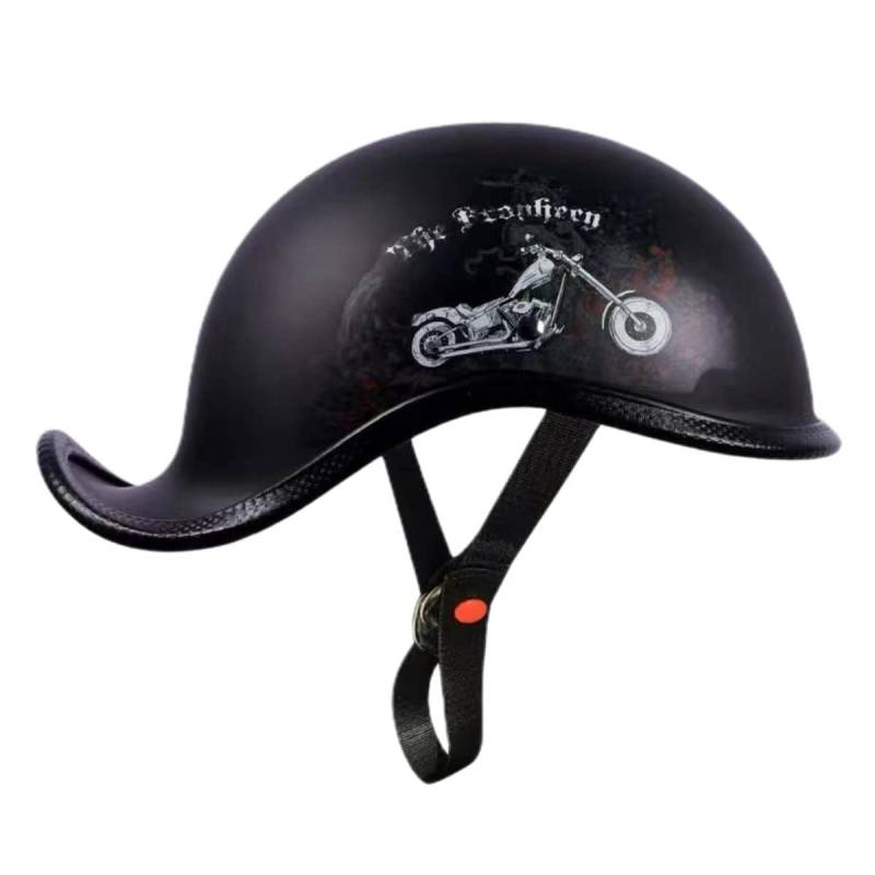 SDFGDFD Halb Helm Motorradhelm, DOT/ECE-Zertifizierter Halbschalenhelm Roller Cruiser Jethelm MäNner Und Frauen Halber Motorradhelm Vier Jahreszeiten Offener Helm von SDFGDFD