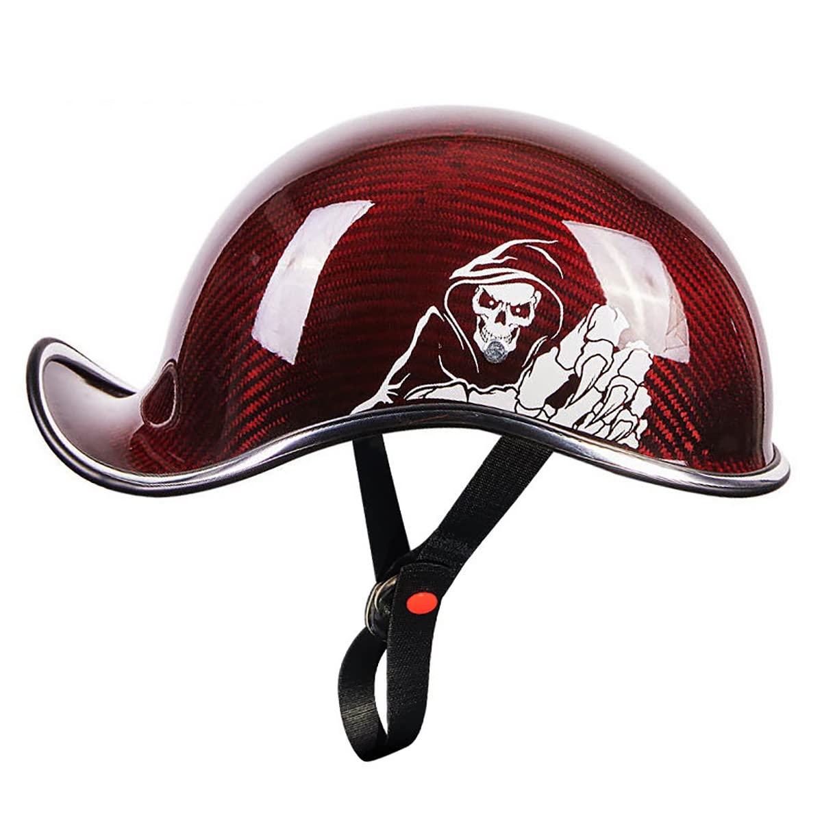 SDFGDFD Motorrad Retro Halbhelm Mode Baseball Cap Motorradhelm DOT/ECE-Zugelassen, Jethelm Roller-Helm Scooter-Helm Moped Mofa-Helm,Hat Den Verkehrssicherheitstest Bestanden von SDFGDFD