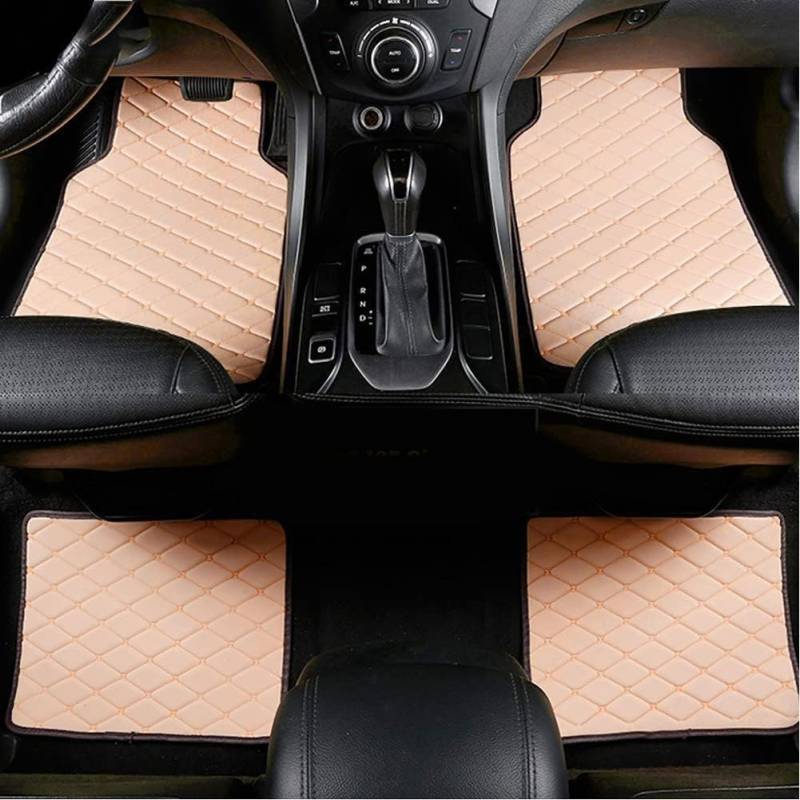 Auto Bodenmatte Fußmatten für FIAT Freemont SUV 7-seat 2011-2016 Allwetter wasserdichte rutschfeste Teppich Innenschutz zubehör,A/Beige von SDFSDEPIE