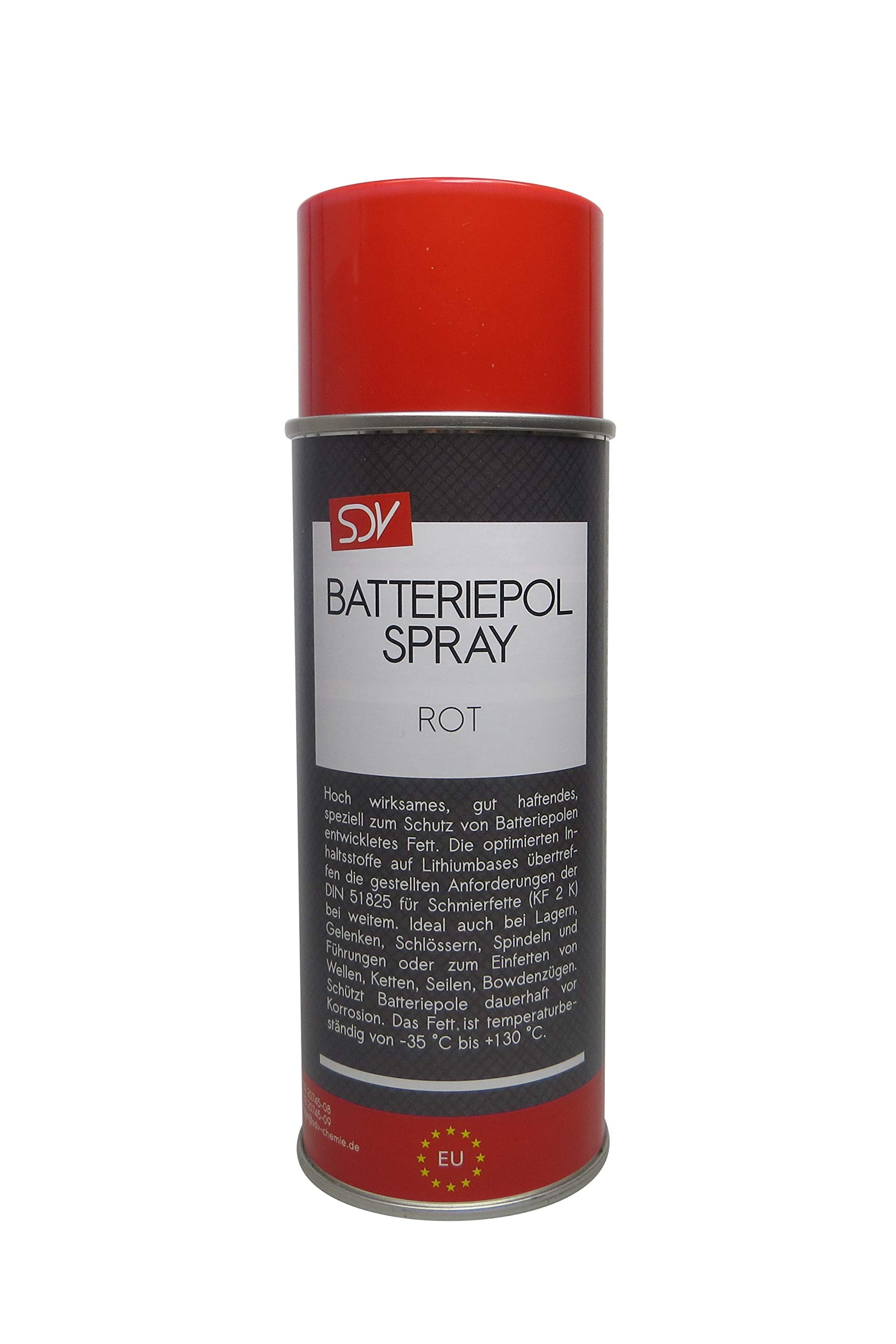 SDV Chemie Batteriepolspray rot 12x 400ml Batteriepol Schutz Fett Spray Batterie-Pol-Fett Kontaktfett von SDV Chemie