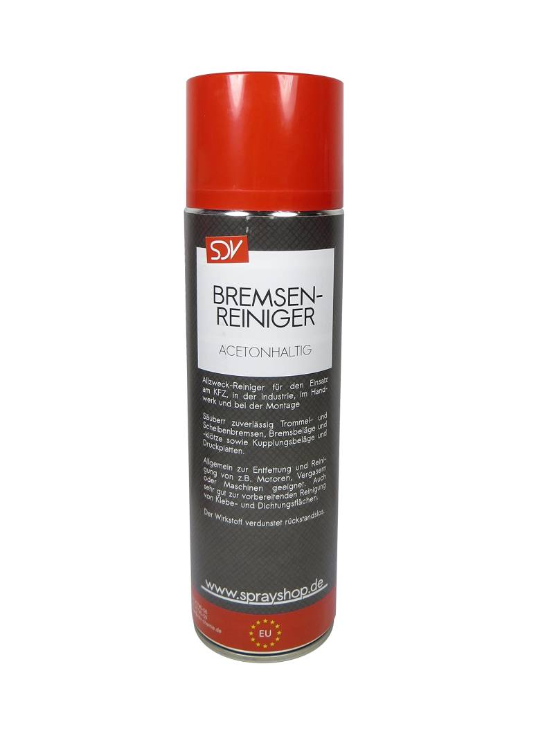 SDV Chemie Bremsenreiniger Spray 1x 500 ml Power Brake Cleaner 360° Ventil Teilereiniger von SDV Chemie