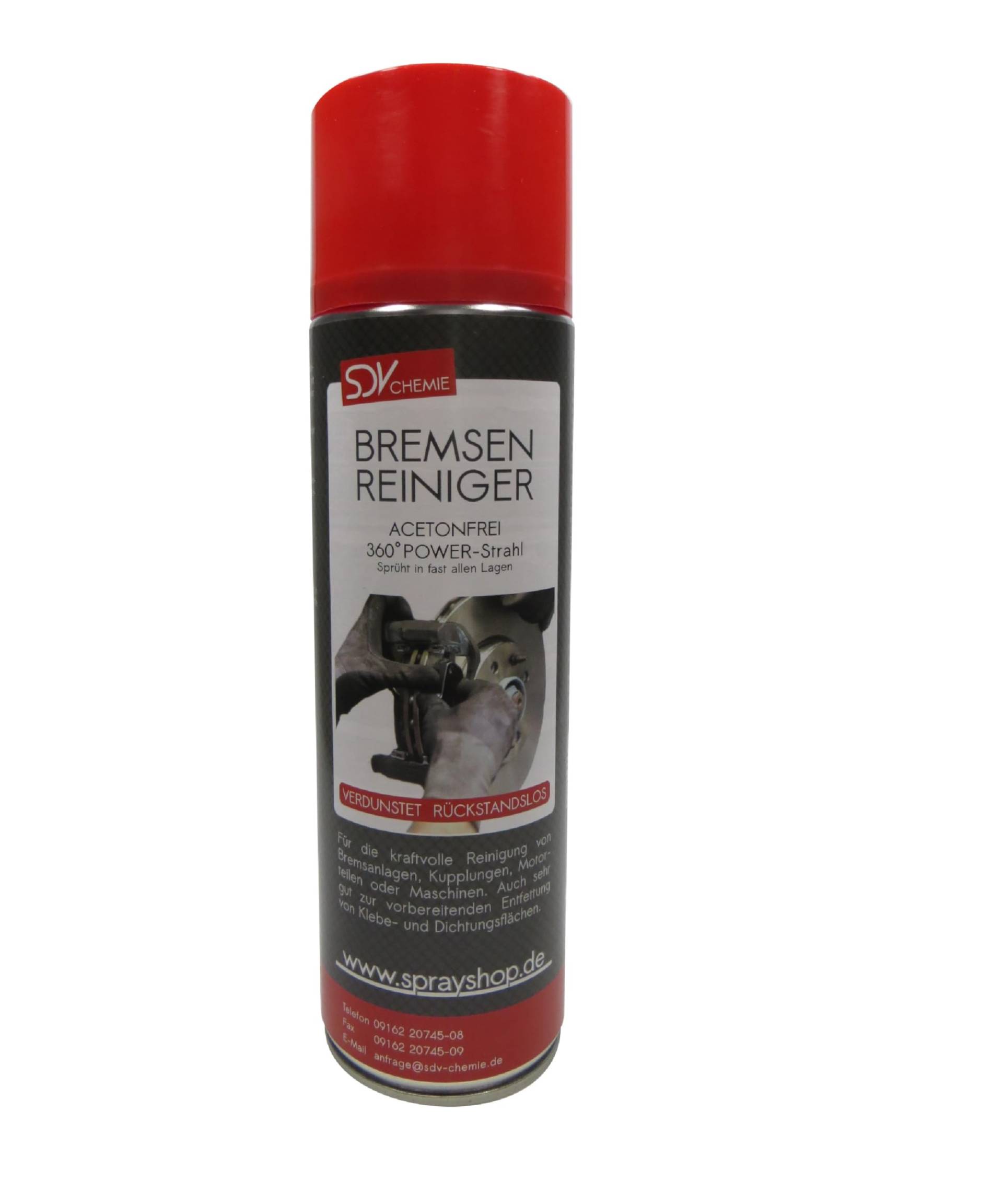 SDV Chemie Bremsenreiniger Spray 1x 500 ml Power Brake Cleaner 360° Ventil Teilereiniger von SDV Chemie