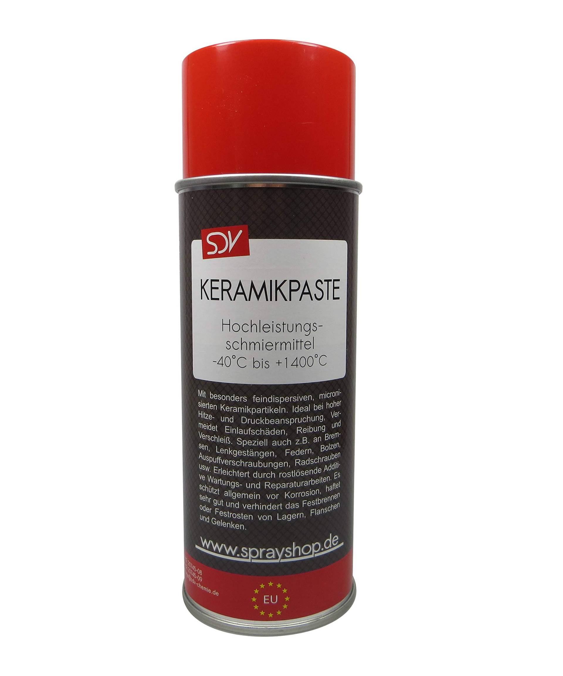 SDV Chemie Keramikpaste 6X 400ml Anti Seize Keramik Spray Montagepaste bis 1400°C KFZ PKW von SDV Chemie