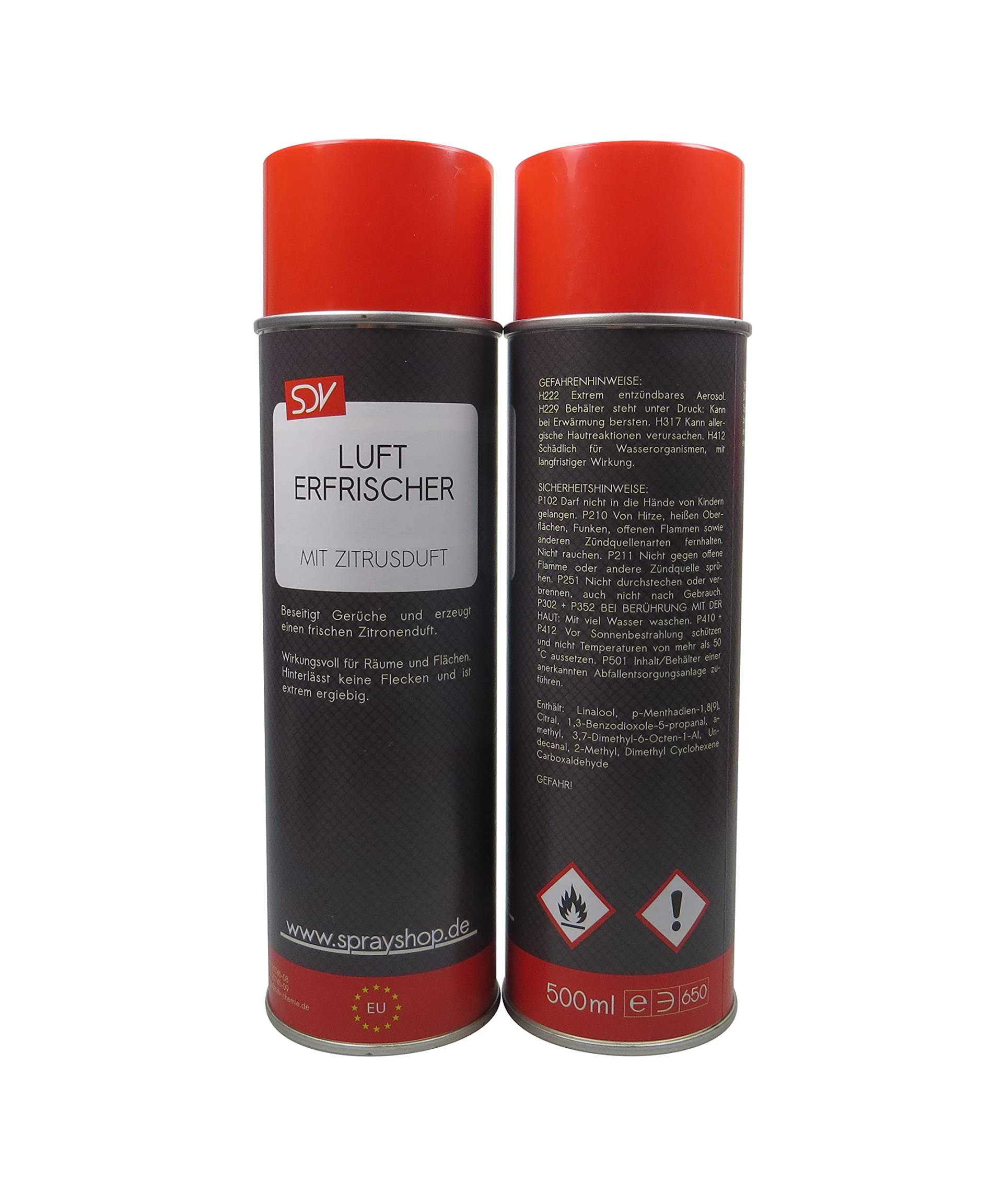 SDV Chemie Lufterfrischer Spray Zitrone 6X 500ml Duftspray Raumspray Raumerfrischer Raumduft von SDV Chemie