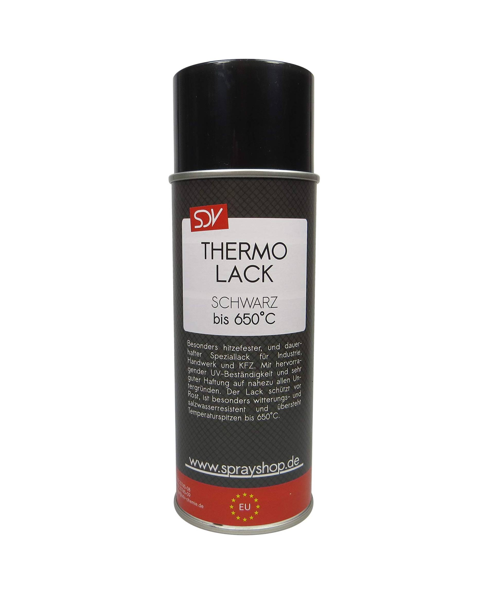 SDV Chemie Thermolack Spray schwarz bis 650°C 12x 400ml Auspufflack Ofenlack Motorlack Grill Lack von SDV Chemie