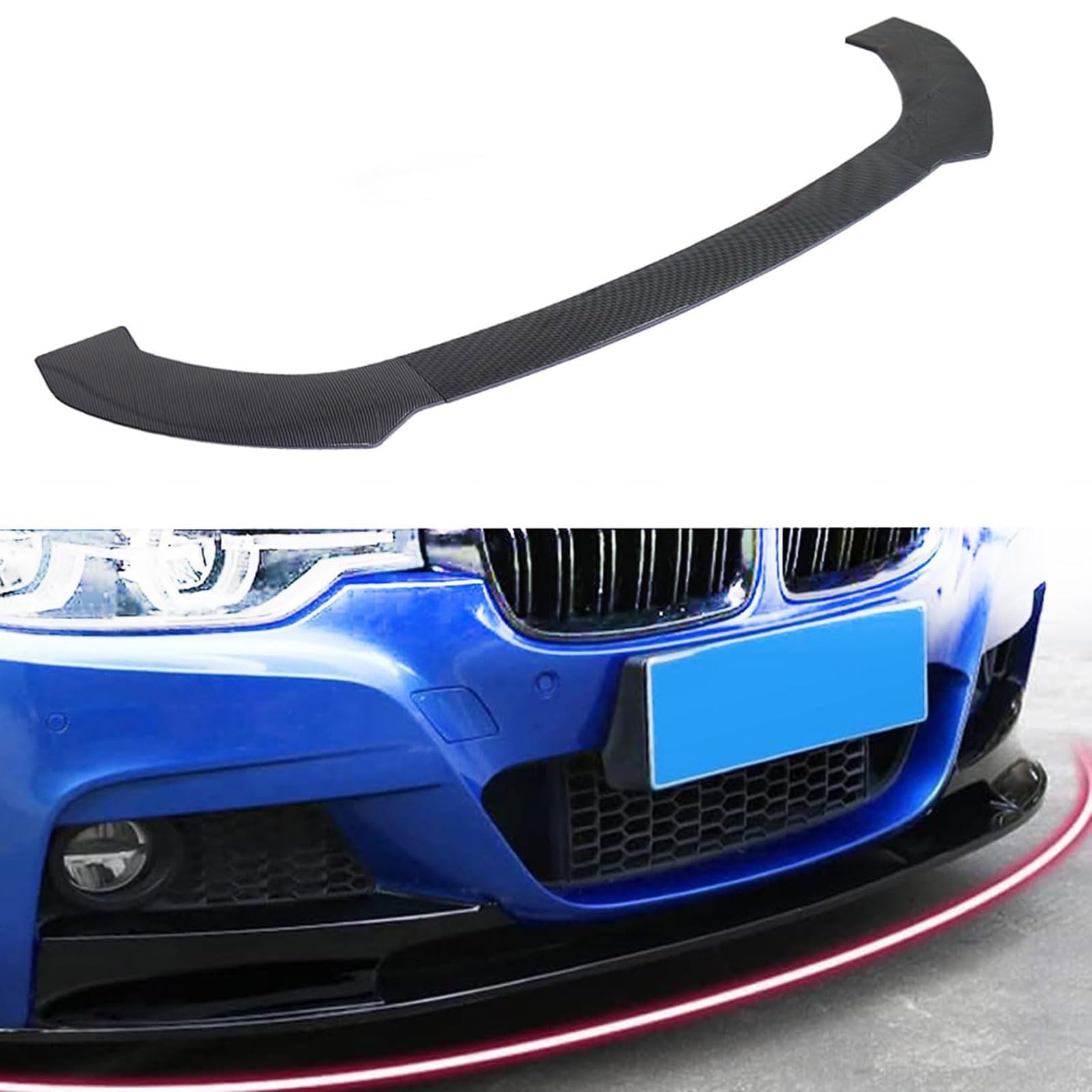 Auto Frontspoiler für Nissan Juke F16 F15 2010-2022 2023, Frontstoßstange Spoiler Lippe Antikollisionsschutz Protector Auto Zubehör,Carbonfiberpattern-A von SDXXDEGF