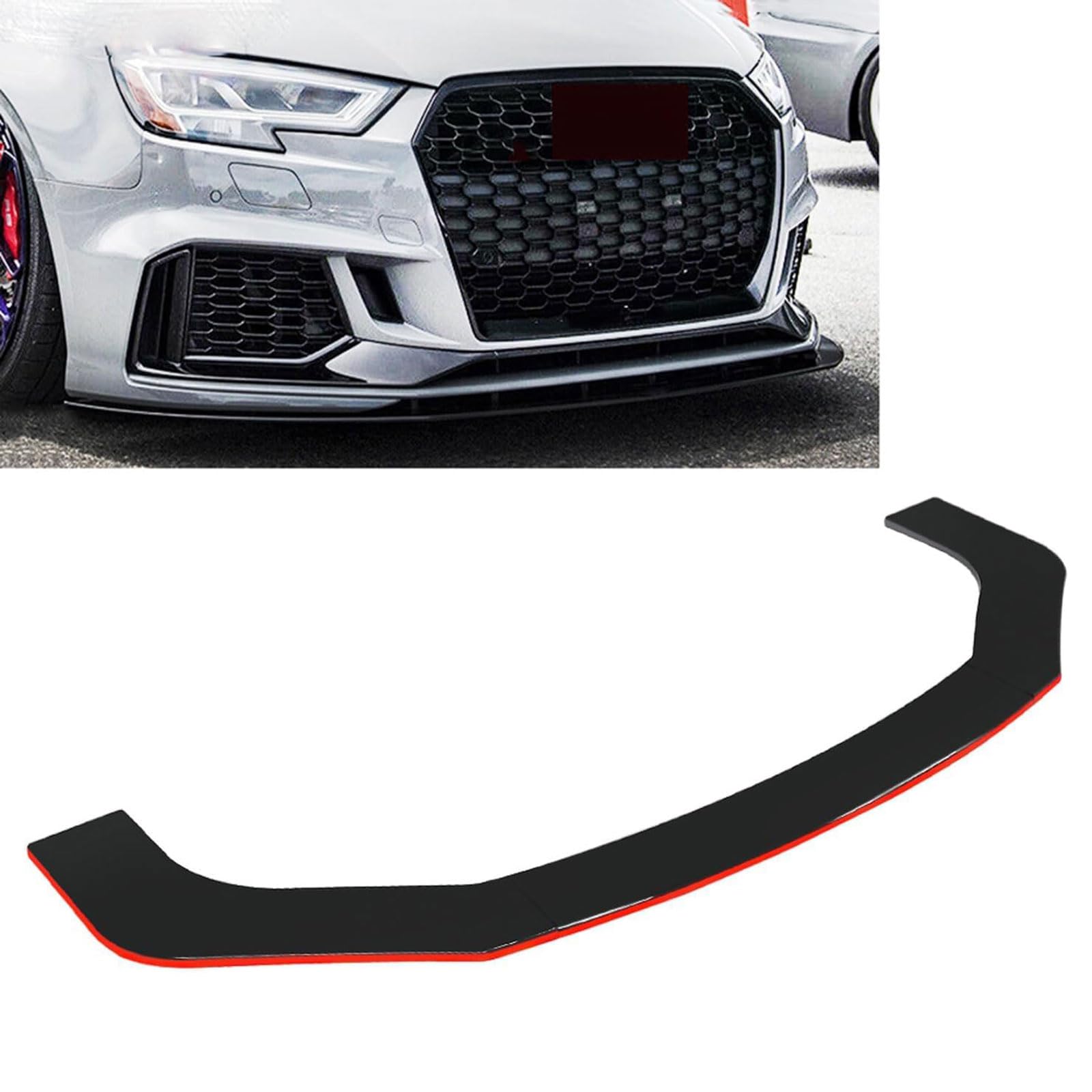 Auto Frontspoiler für Renault Scenic/Grand Scénic/Xmod J9 R9 JZ JM JA 2000-2023, Frontstoßstange Spoiler Lippe Antikollisionsschutz Protector Auto Zubehör,ShinyBlackRed-B von SDXXDEGF