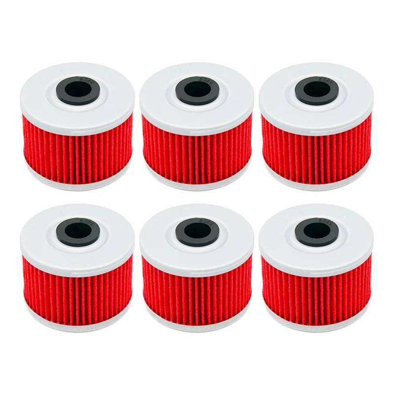 2/4/6 stücke Ölfilter for EC400 EC450 FSE 400 450 2002-2007 WILDEN HP 450 04-05 EC 510 SM 510 2009 Pampera 450 07-08(Red-6 pcs) von SDYBZSTU