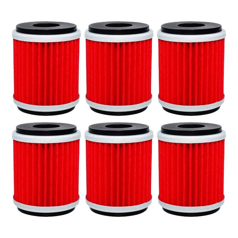 Motorradteile Ölfilter for EC250 EC250F 10-15 EC300F EC450F 13-15 for SMR TE 125 SMS4 2011-2013(6pcs-red) von SDYBZSTU