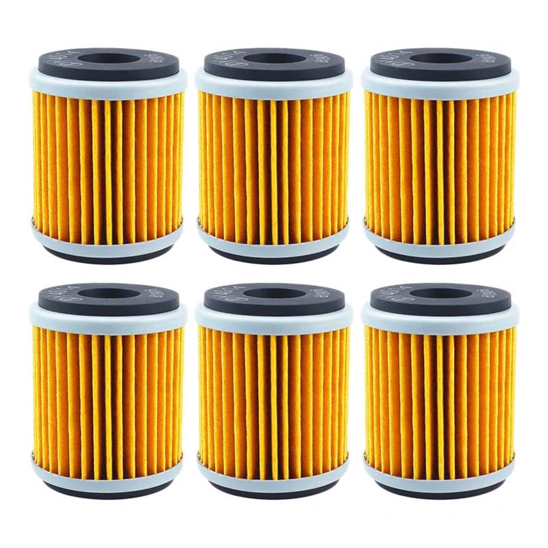 Motorradteile Ölfilter for Moto 125 CRE-F CRM F 08-15 Urban 200 Scramble 11-15 for 125 Marathon 250 450 2009-2011(6pcs-yellow) von SDYBZSTU