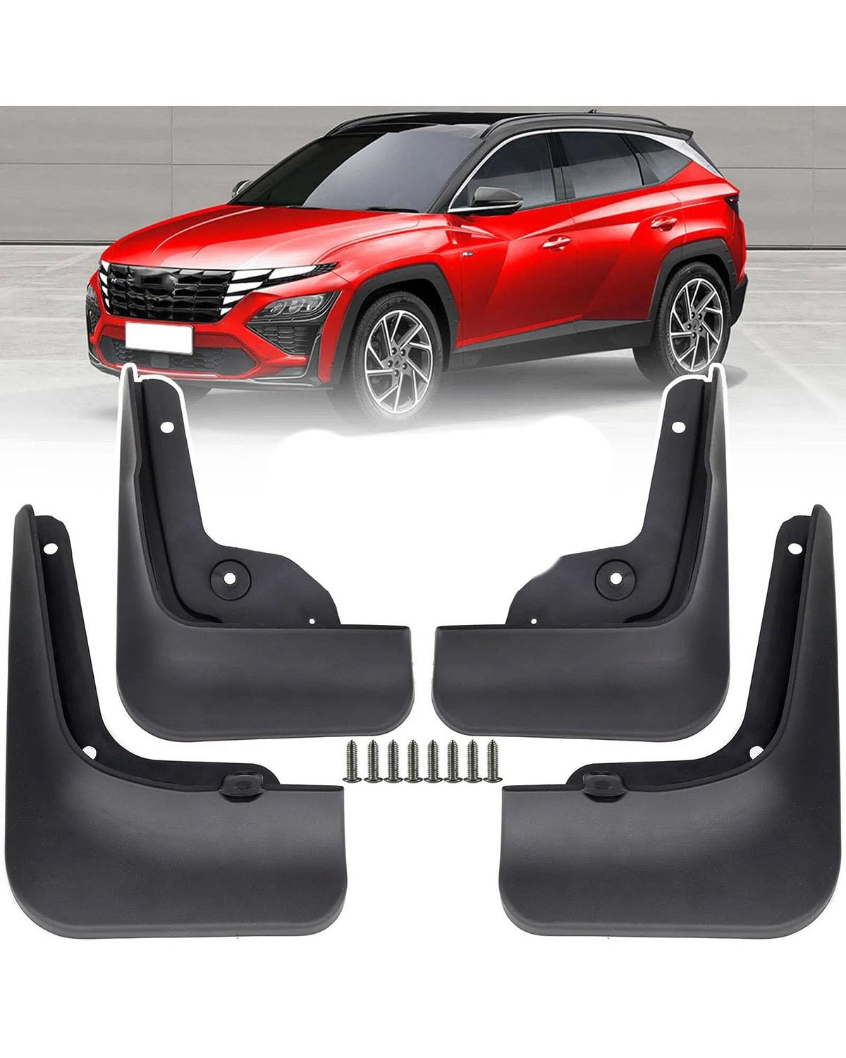 Auto KotflüGel Hinten Auto-Schmutzfänger 4X Set Für Tucson Für NX4 2021 2022 Auto-Schmutzfänger geformte Spritzschutz-Kotflügel vorn hinten Styling-Abdeckung SchmutzfäNger Auto von SDZPLM