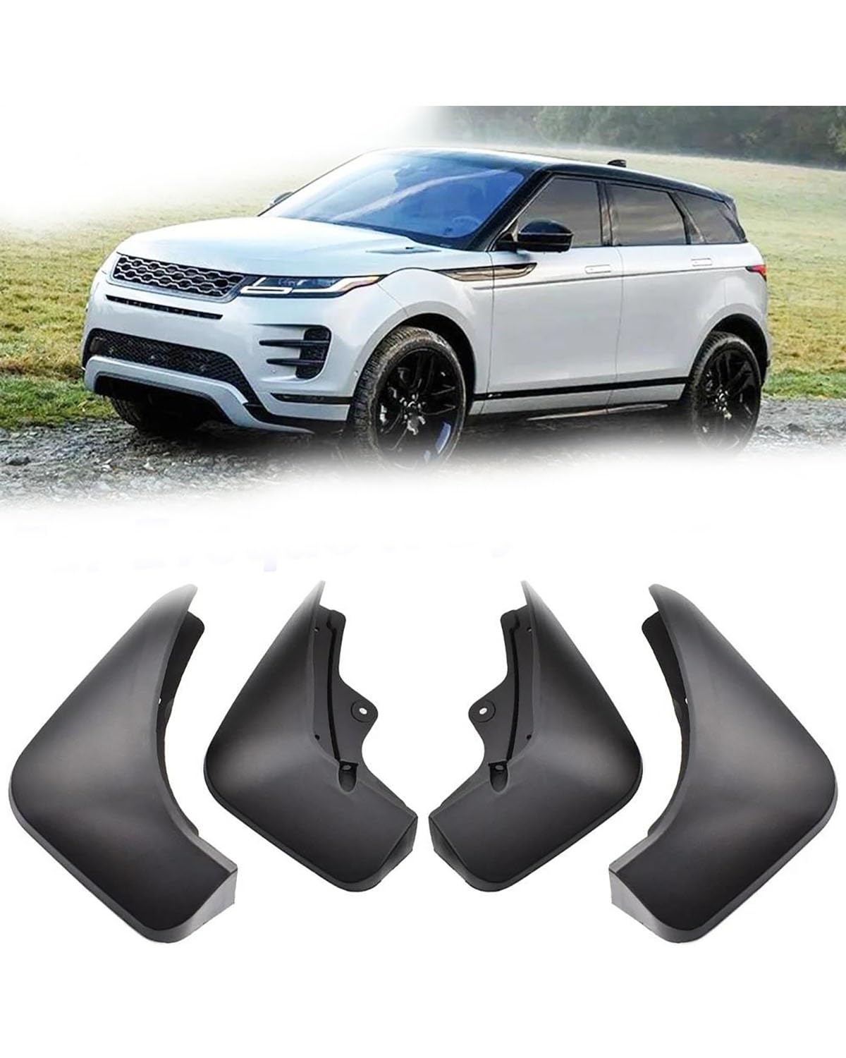 Auto KotflüGel Hinten Auto Schmutzfnger Für Range Für Rover Für Evoque Für L551 2019 2020 Vorne Hinten Auto Schlamm Flaps Splash Schmutzig Wachen Kotflügel Zubehör SchmutzfäNger Auto von SDZPLM