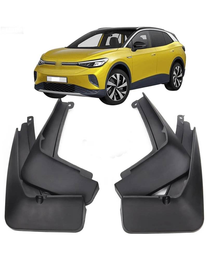 Auto KotflüGel Hinten Für ID.4 ID.5 ID4 ID5 EV 2020 2021 2022 2023 Schmutzfänger Spritzschutz Kotflügel Vorne Hinten Geformt Auto Styling Set Schmutzfänger SchmutzfäNger Auto von SDZPLM