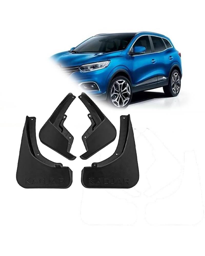 Auto KotflüGel Hinten Mud Flaps Auto Für Kadjar 2016 2017 2018 2019 Hinterrad Schmutzfänger Autozubehör Spritzschutz Schmutzfänger Kit Schmutzfänger SchmutzfäNger Auto von SDZPLM