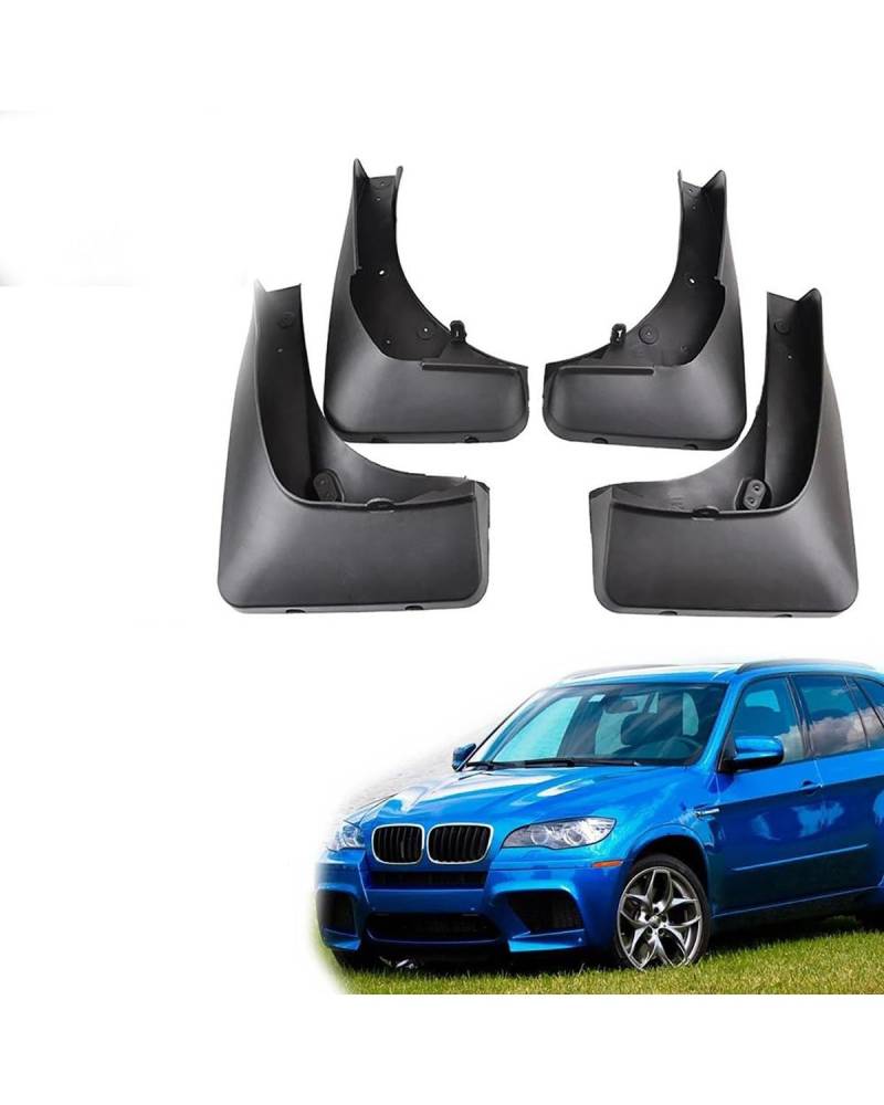 Auto KotflüGel Hinten Schmutzfänger Für X5 2007–2013, Autozubehör, Styling, 4-teiliges Set, Zierleisten vorne und hinten, Schmutzfänger, Spritzschutz SchmutzfäNger Auto von SDZPLM