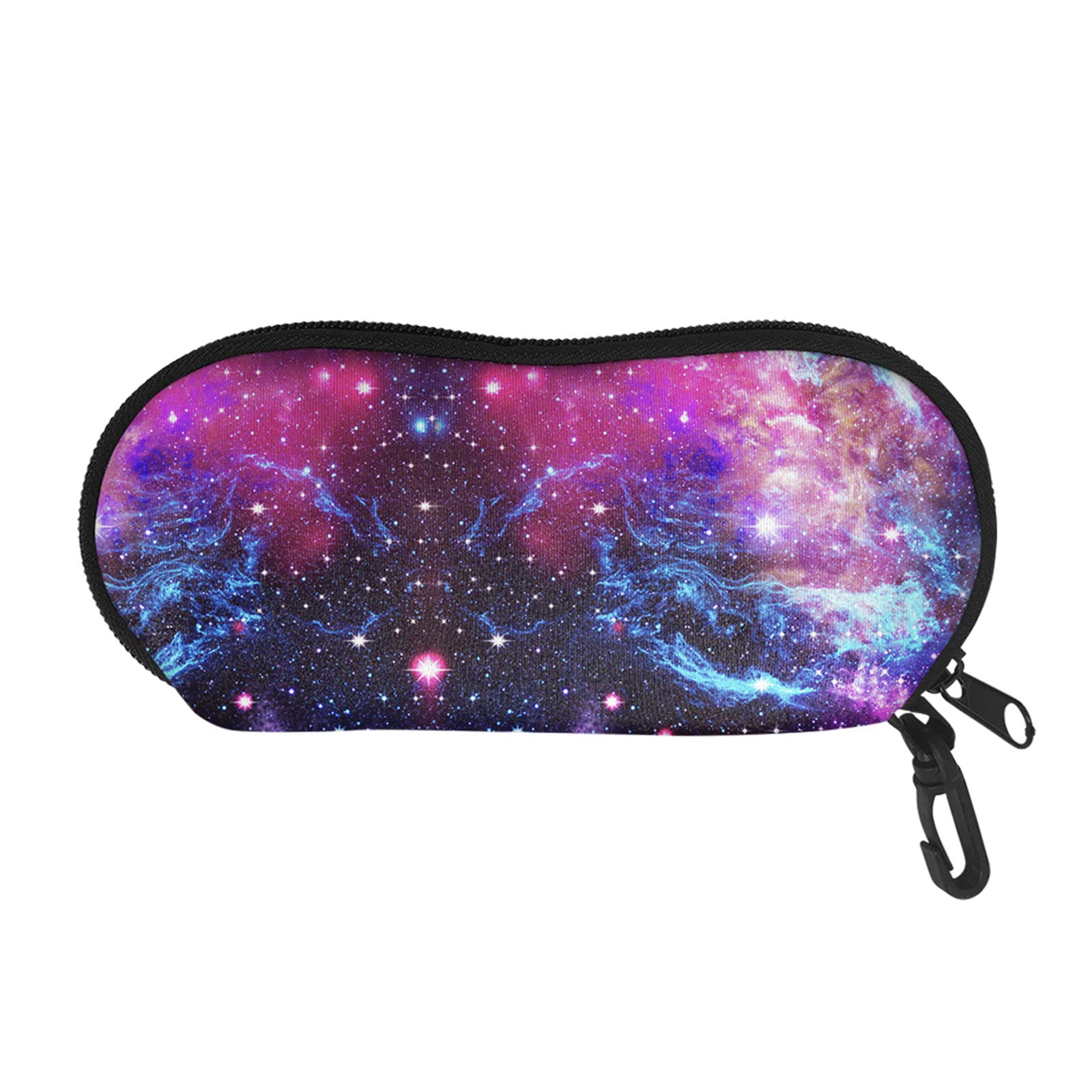 SEANATIVE Brillenetui, tragbare Schutzhülle für Brillen und Sonnenbrillen, Aufbewahrung, Brillenetui für Damen, Herren, Mädchen, Jungen, Farbiges Galaxy, 7.3x3.3 inch von SEANATIVE