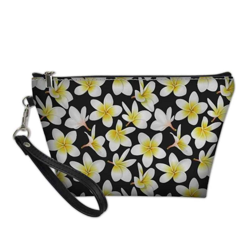 SEANATIVE Frangipani Design Frauen Reise Kosmetiktasche Make-up Tasche Tragbare Kulturtasche Organizer von SEANATIVE