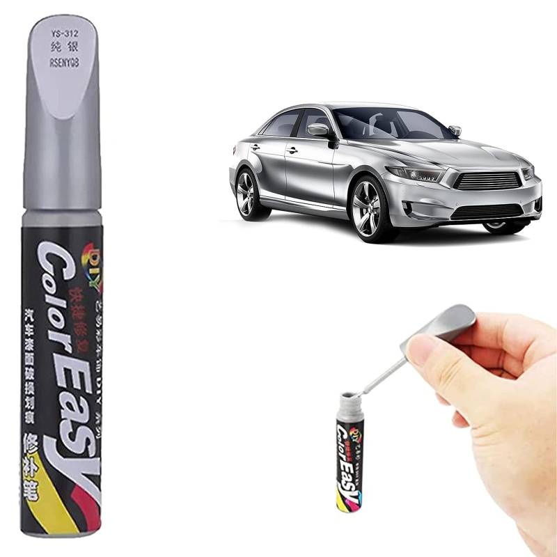 SEGMINISMART Lackstift Auto,Auto Lackstift,Auto Reparatur Lack Auto Pinsel,Lack Reparatur,Auto Kratzer Reparatur Stift,Lackstift Auto Lack Reparatur für Auto Kratzer Reparatur,1 Stück (Silber) von SEGMINISMART