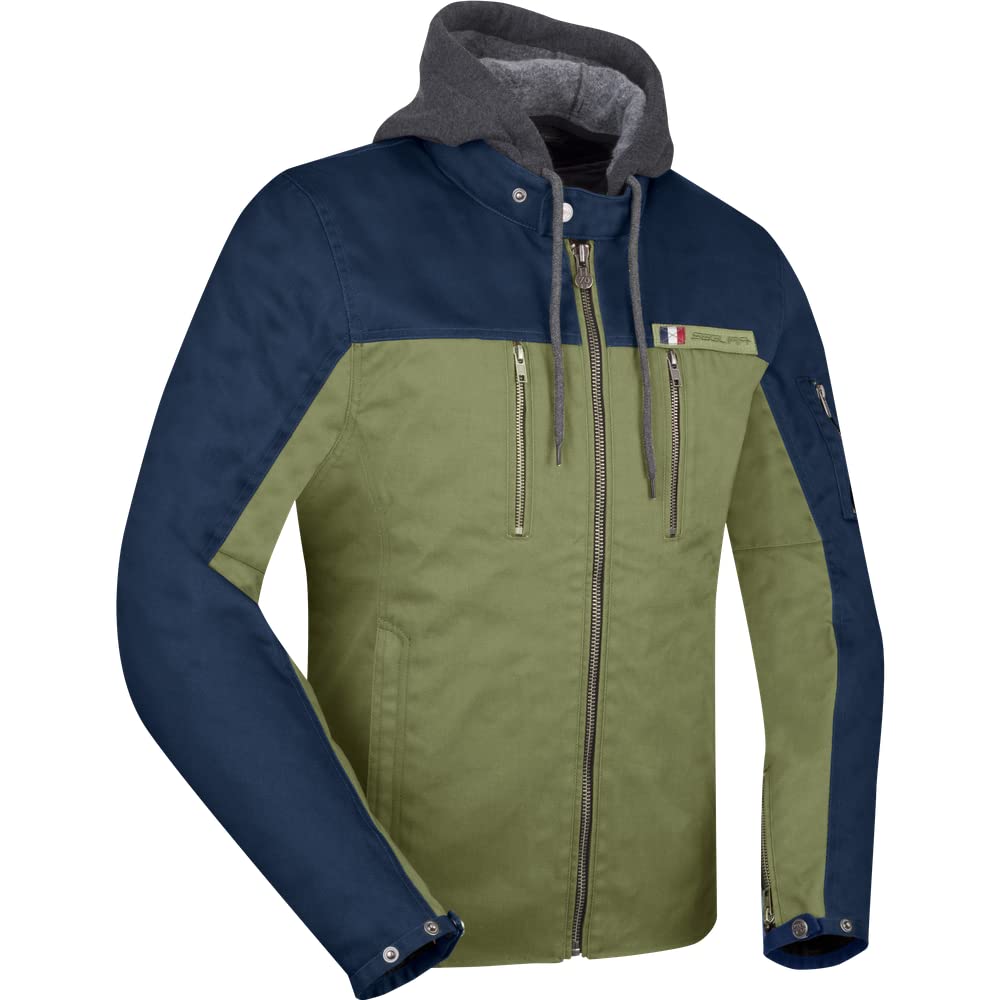 SEGURA, Herren Motorradjacke Presto khaki-navy, L von SEGURA