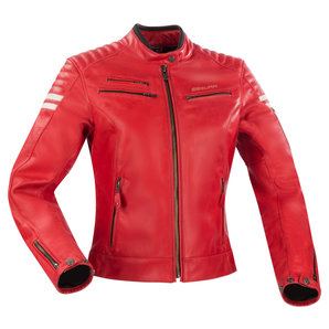 Segura Lady Funky Damen Lederjacke Rot Weiss von Segura