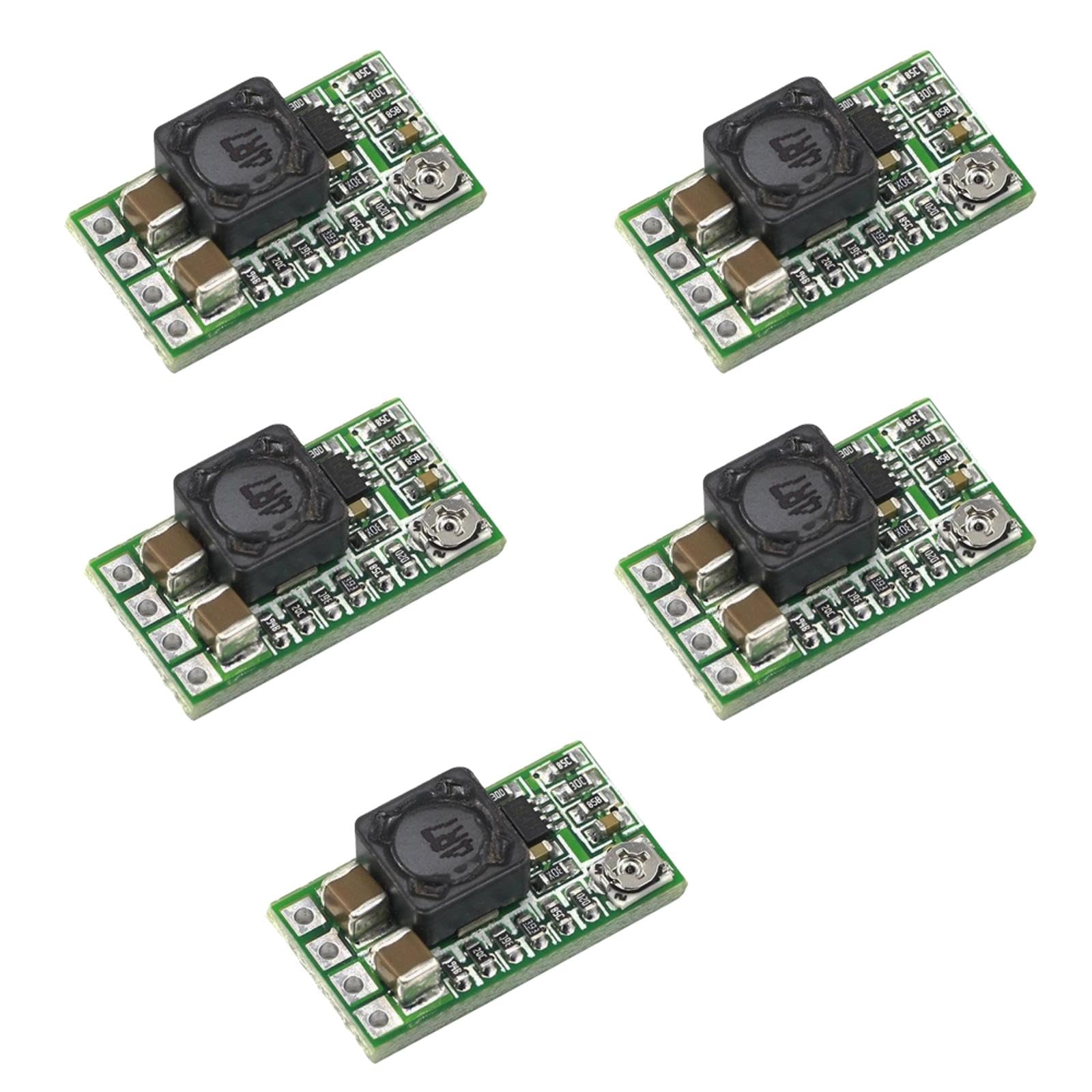 5 Stück Mini DC-DC 12-24V auf 5V 3A Step-Down Stromversorgungsmodul Einstellbare Spannung Buck Converter von SEIWEI